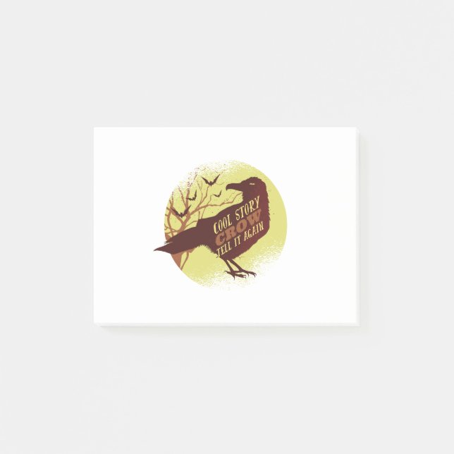 Halloween crow  post-it notes (Front)