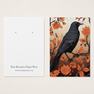 Halloween Crow Raven Earring Display Card