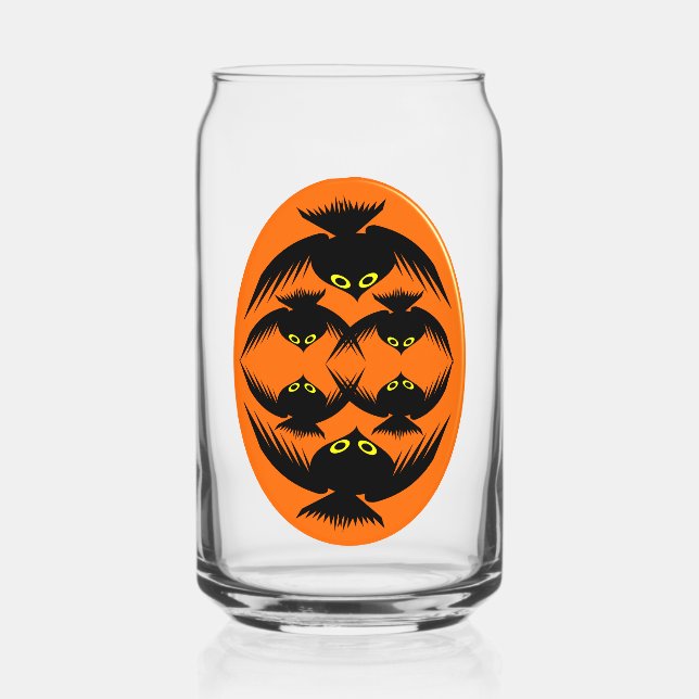 Halloween Crows Can Glass (Front)