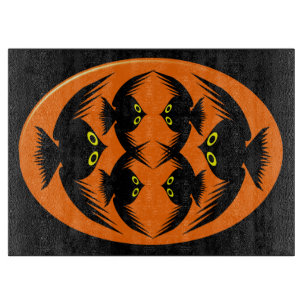 Halloween Crows Glass Cutting Board
