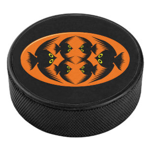 Halloween Crows Hockey Puck