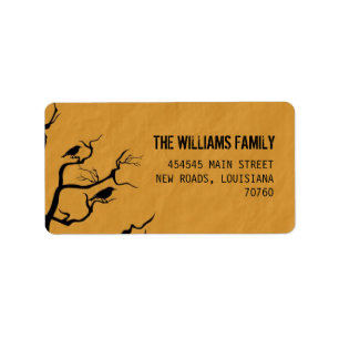 Halloween   Crows Label