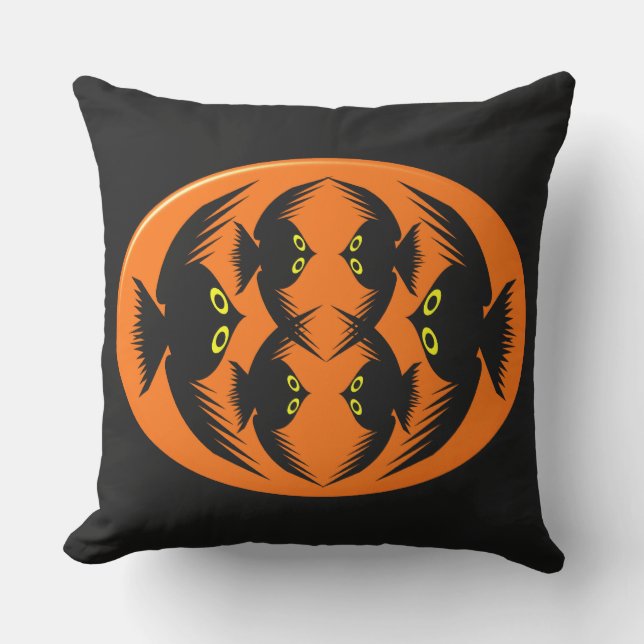 Halloween Crows Outdoor Pillow (Front)