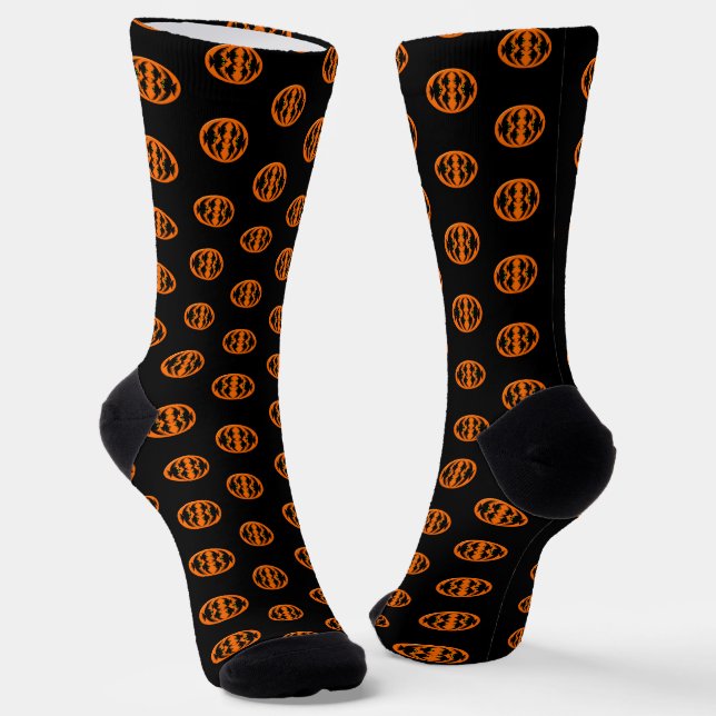 Halloween Crows Patterned Socks (Angled)