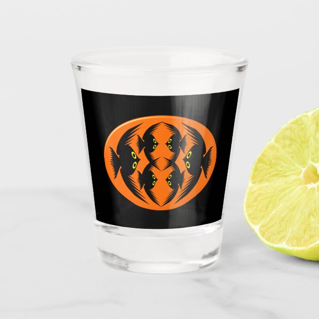 Halloween Crows Shot Glass (Front)