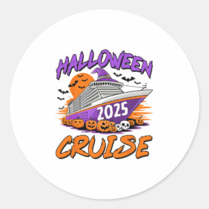 Halloween Cruise 2025 Halloween Trip Family Cruisi Classic Round Sticker