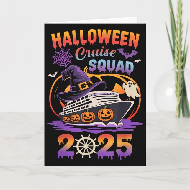 Halloween Cruise Squad 2025 Matching Cruising Crew Card (Front)