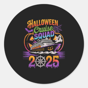Halloween Cruise Squad 2025 Matching Cruising Crew Classic Round Sticker