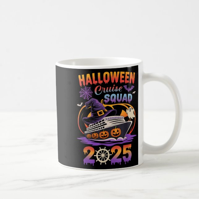 Halloween Cruise Squad 2025 Matching Cruising Crew Coffee Mug (Right)