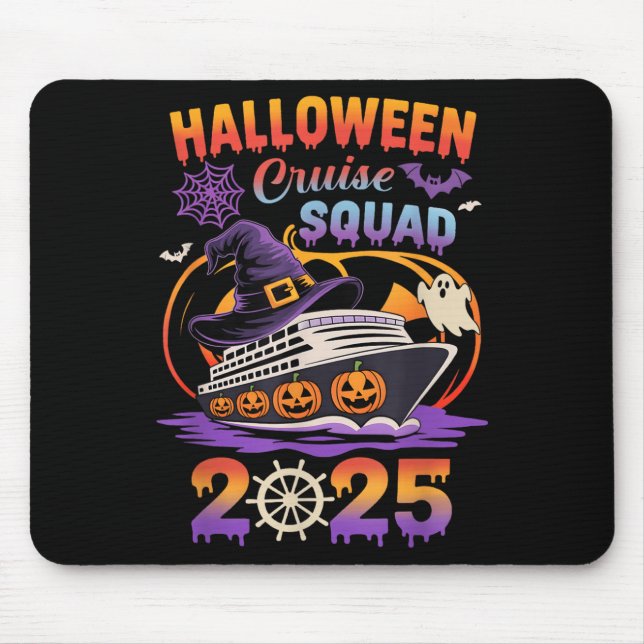 Halloween Cruise Squad 2025 Matching Cruising Crew Mouse Pad (Front)
