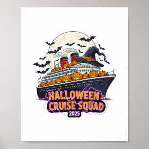 Halloween Cruise Squad 2025 Matching Cruising Crew Poster
