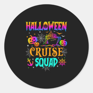 Halloween Cruise Squad 2025 Ship Vacation Family M Classic Round Sticker