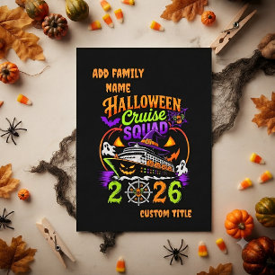Halloween Cruise Squad 2026 Matching Cruising Invitation
