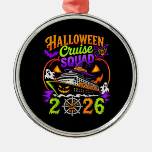 Halloween Cruise Squad 2026 Matching Cruising Metal Ornament