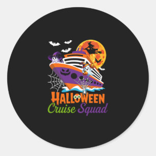 Halloween Cruise Squad Boo Ghosts Witch Horror Cru Classic Round Sticker