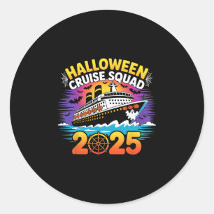 Halloween Cruise Squad Family Funny Pajamas Costum Classic Round Sticker