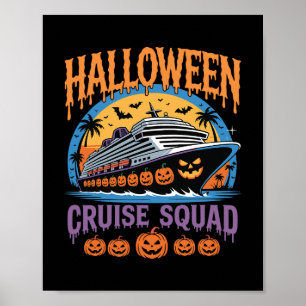 Halloween Cruise Squad Matching Group Spooky Trave Poster