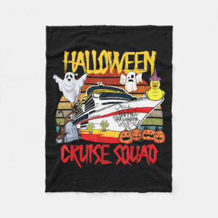 Halloween Cruise Squad Rubber Duck Hunting Ship Fleece Blanket