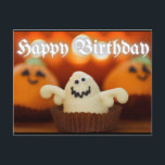 Halloween Cupcake Birthday Postcard<br><div class="desc">Check out the rest of the Happy Planet Parties Halloween Collections for more spooky designs!</div>