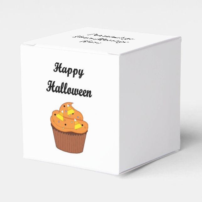 Halloween Cupcake    Favour Box (Front Side)