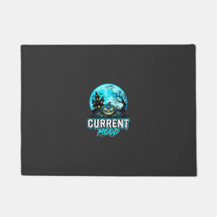 Halloween Current Mood Haunted Pumpkin Doormat