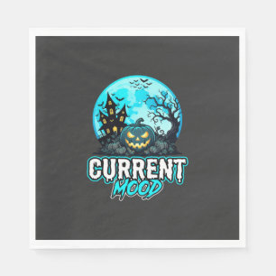 Halloween Current Mood Haunted Pumpkin Napkin