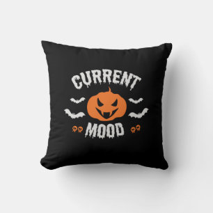 Halloween Current Mood Pumpkin Birthday Cushion