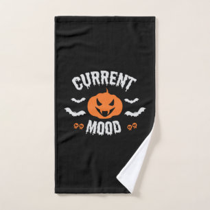 Halloween Current Mood Pumpkin Birthday Hand Towel