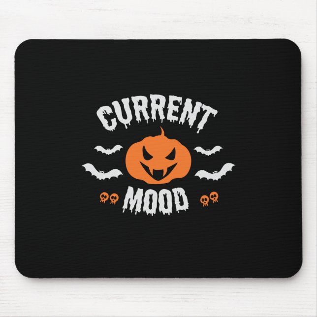 Halloween Current Mood Pumpkin Birthday Mouse Pad (Front)