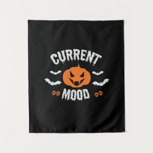 Halloween Current Mood Pumpkin Birthday Tapestry