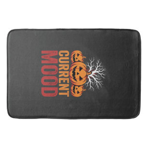 Halloween Current Mood Pumpkin Tree Design Bath Mat