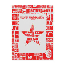 Halloween Custom Cool Whimsical Typography Red