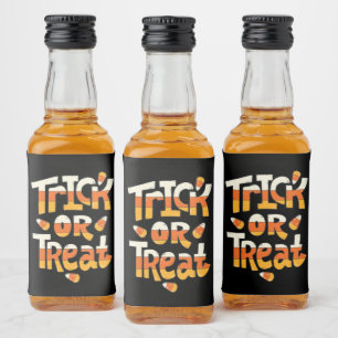 Halloween Custom Trick or Treat Liquor Bottle Label