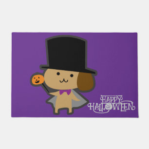 Halloween Custom Whimsical Cute Wizard Dog Doormat