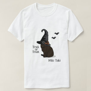 Halloween Custom Whimsical Funny Cat Modern  T-Shirt