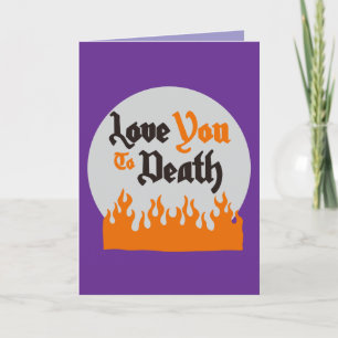 Halloween Custom Whimsical Funny Modern Purple Card