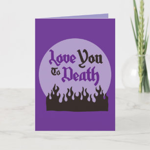 Halloween Custom Whimsical Funny Modern Purple Card