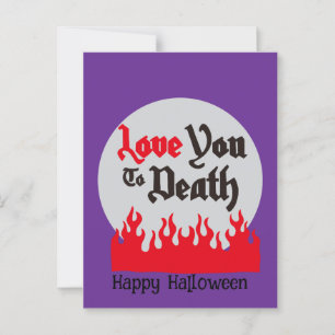 Halloween Custom Whimsical Funny Modern Purple Postcard