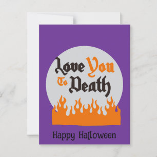Halloween Custom Whimsical Funny Modern Purple Postcard
