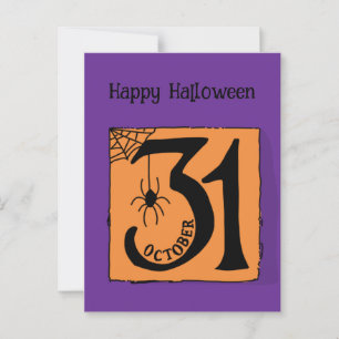 Halloween Custom Whimsical Funny Modern Purple Postcard