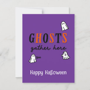 Halloween Custom Whimsical Funny Modern Purple Postcard