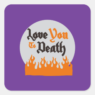 Halloween Custom Whimsical Funny Modern Purple Square Sticker