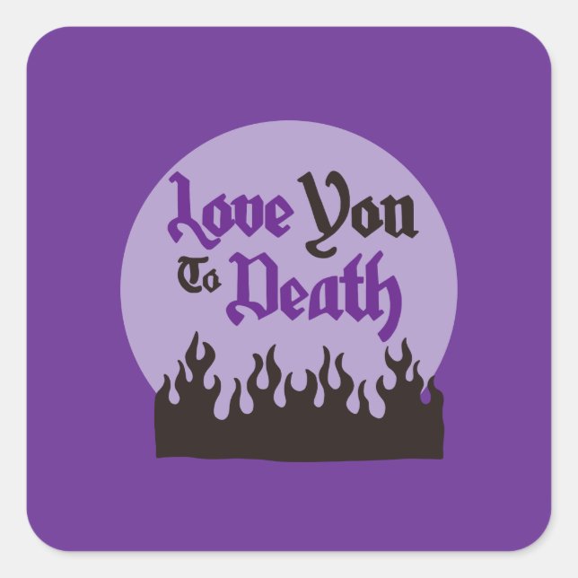 Halloween Custom Whimsical Funny Modern Purple Square Sticker (Front)