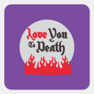 Halloween Custom Whimsical Funny Modern Purple Square Sticker