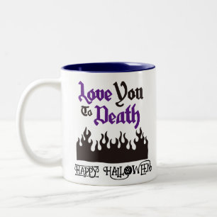 Halloween Custom Whimsical Funny Modern Purple Two-Tone Coffee Mug