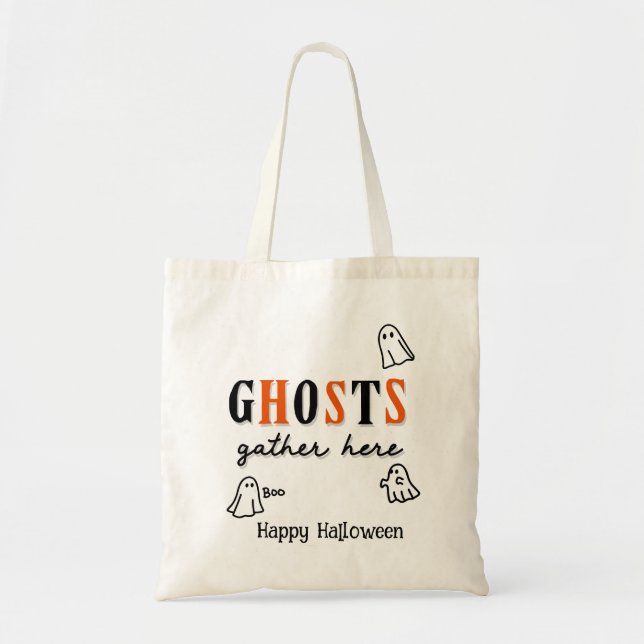 Halloween Custom Whimsical Funny Modern  Tote Bag (Front)