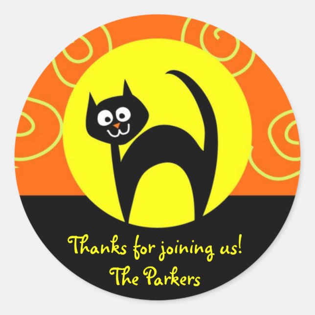 Halloween Customisable Cat Stickers (Front)