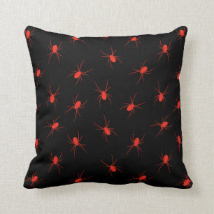 Halloween Customise Red Spider Cotton 16"X16" Cushion