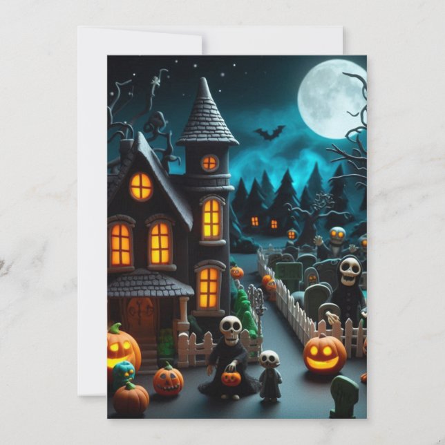 Halloween Cute and Creepy Invitations (Front)