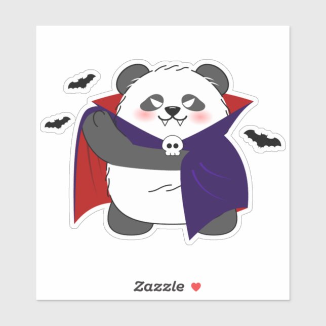 Halloween Cute Baby Panda Dracula Vampire (Sheet)